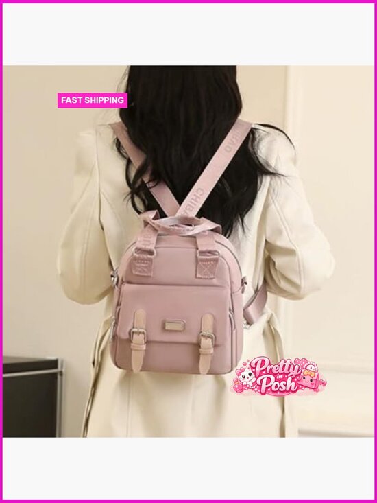 Lightweight Nylon Mini Backpack Magnetic Closure Travel Daypack main image 7